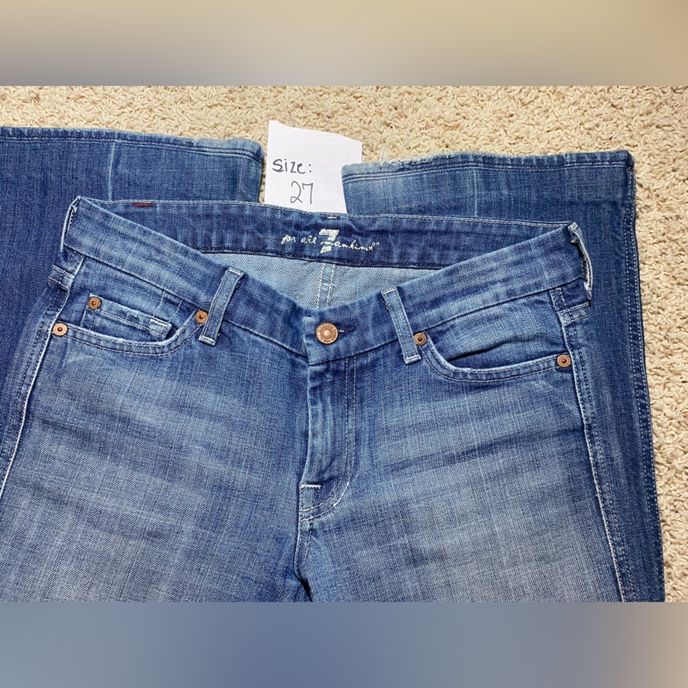 7 For All Mankind Classic Blue Skinny Jeans